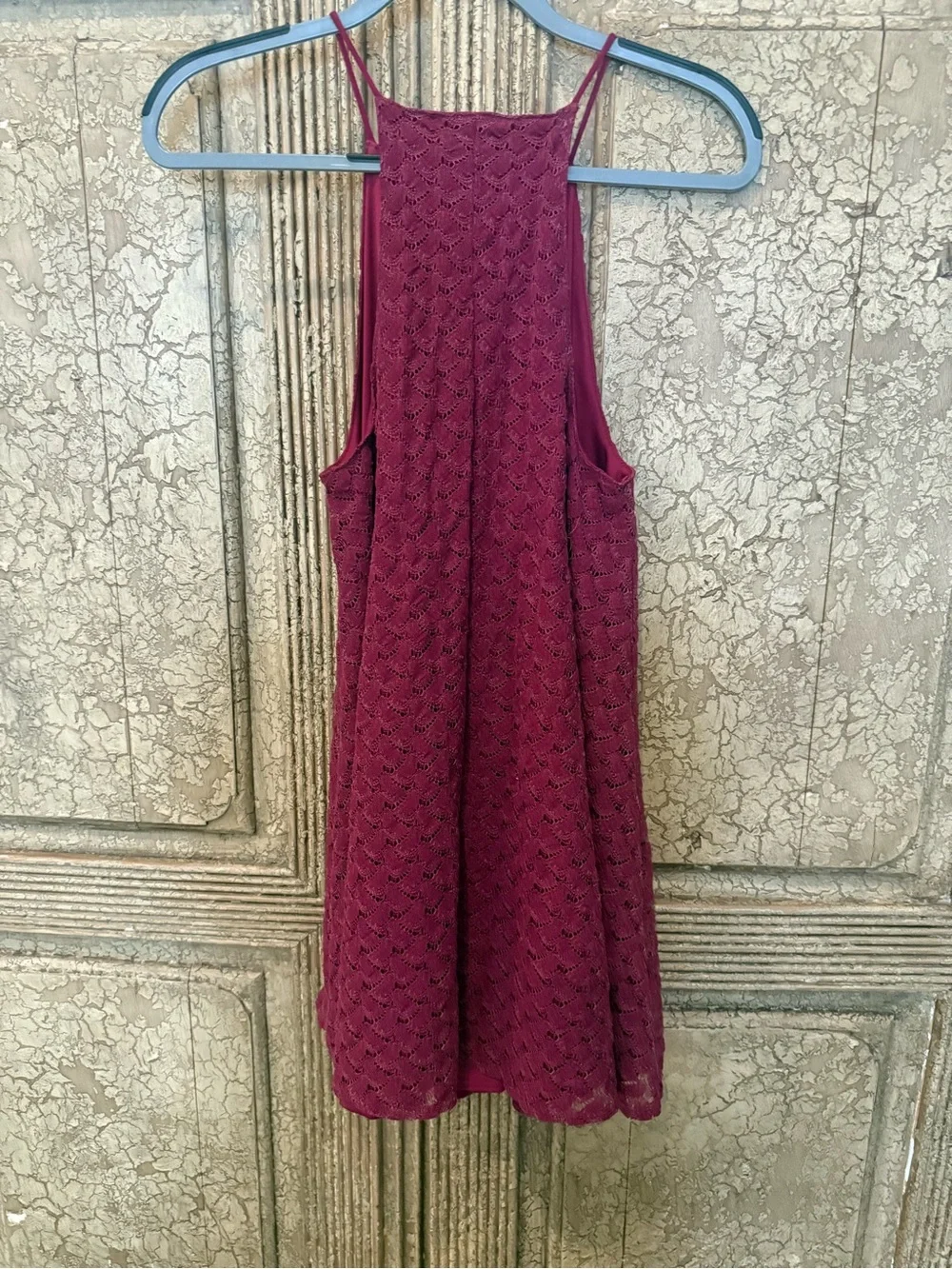 Kimchi Blue Wine Crochet Midi Dress